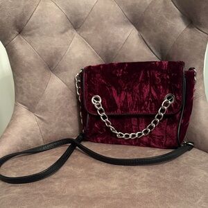 Madden Girl Velvet Crossbody Bag - Deep Red
